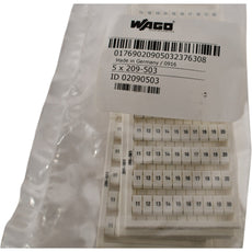 Pack of 5 NEW Wago 209-503 Connector Label, Snap In For 5mm Wide Terminal Blocks