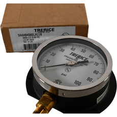 NEW Trerice 500XB4502LA110 4.5 Dial 0/100 psi 1/4 Bottom Pressure Gauge