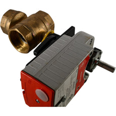 Honeywell VBN3F057.00PX+MS7505A2030+FSB Ball Valve Assembly 3 Way 2 in. NPT Direct Coupled, 44 in-lb, Fail Safe