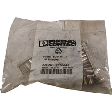 Pack of 10 NEW Phoenix Contact 2770642 Fixed Bridge Terminal Block, 10 Positions, Silver, High Conductivity, Durable