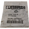 Pack of 10 NEW Phoenix Contact 2770642 Fixed Bridge Terminal Block, 10 Positions, Silver, High Conductivity, Durable