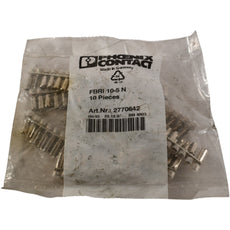 (10) NEW Phoenix Contact 2770642 FBRI 10-5 N Fixed Bridge Terminal Block, 10 Positions, Silver, High Conductivity, Durable