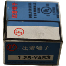 Pack of 100 NEW Fuji Electric 1.25-YAS3 Crimp Terminal Y-type bare crimp terminal