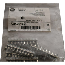 Lot of 6 NEW Allen Bradley 1492-CJT5-10 Center Jumper, Screw Type, 5mm Center to Center, 10 Pole