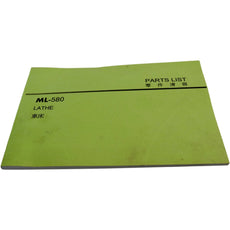 ML-580 Lathe Parts List Manual