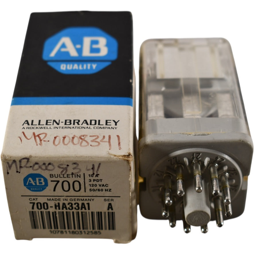 Relay Tube NEW Allen Bradley 700-HA33A1 Ser. A GP Tube Base Relay,10 Amp standard ...