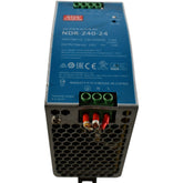 MEAN WELL NDR-240-24 Power Supply, AC-DC, 24V, 10A, 100-264V In, Enclosed, DIN Rail
