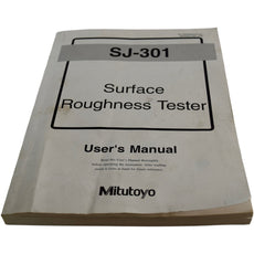 Mitutoyo SJ-301 Surface Roughness Tester User's Manual