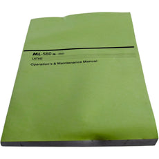 ML-580 Lathe Operations & Maintenance Manual ML-350