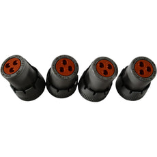 Lot of 4 NEW Deutsch HD16-3-16S 3-Pin HD Series Connector Plugs (Sockets)