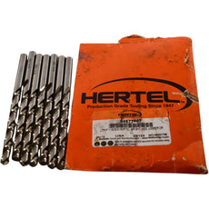 NEW Hertel 84577807 Letter F 118� HSS Jobber Drill - 7 Pack