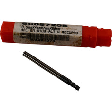 NEW Accupro 60057205 Carbide End Mill - 3.5mm Dia, 4 Flute, AlTiN Coated