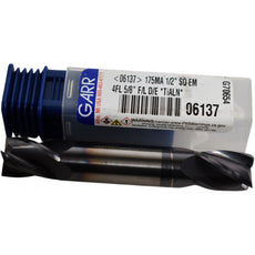 NEW GARR 06137 175MA Carbide End Mill 1/2'' Dia 4 Flute TiAlN Coated