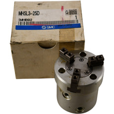 NEW SMC MHSL3-25D 3-Finger Long Stroke Air Gripper | 25mm Bore | Pneumatic