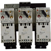 (3) Moeller PKZ2/ZM-40/S-SP Motor Starter Assembly w/ Busbar Link BK 50/3-PKZ2, B 3.1/3-PKZ2