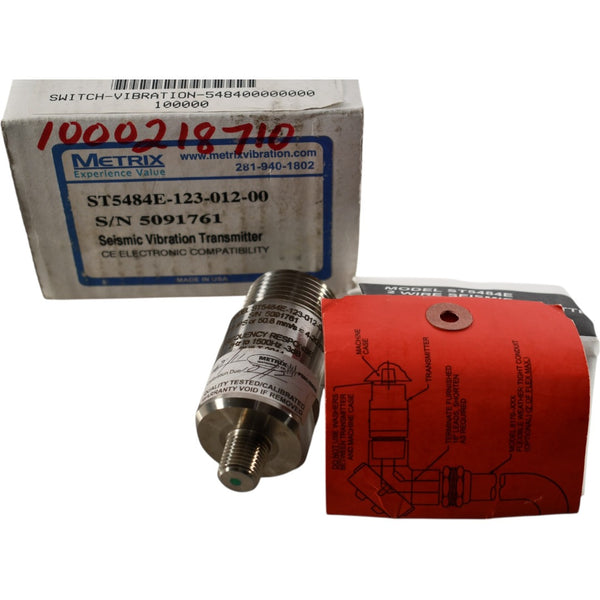 NEW Metrix ST5484E-123-012-00 Vibration Transmitter | 4-20mA Output