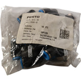 (Pack of 10) NEW Festo 186120 Fittings | QSL-G1/4-8 | G1/4 Thd | 8mm Tube | L-Shape