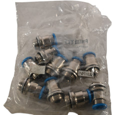 (Pack of 10) NEW Festo 186110 Fittings | QS-G1/4-8-I | G1/4 Thd | 8mm Tube