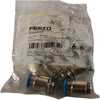 (Pack of 5) NEW Festo 186112 Fittings | QS-G1/4-10-I | G1/4 Thd | 10mm Tube