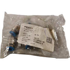 (Pack of 5) NEW Festo 186112 Fittings | QS-G1/4-10-I | G1/4 Thd | 10mm Tube