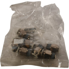 (Pack of 7) NEW Festo QS-1/8-1/4-U Fittings | R1/8 Thd | 1/4'' Tube | Push-in