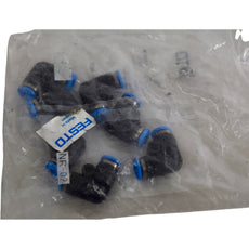 NEW Festo 153070 QSL-4 Push-in L-Connector 4mm Tube Pneumatic Fitting Pack of 7