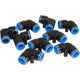 Lot of 9 NEW FESTO 10mm Pneumatic Elbow Quick Connect Fittings