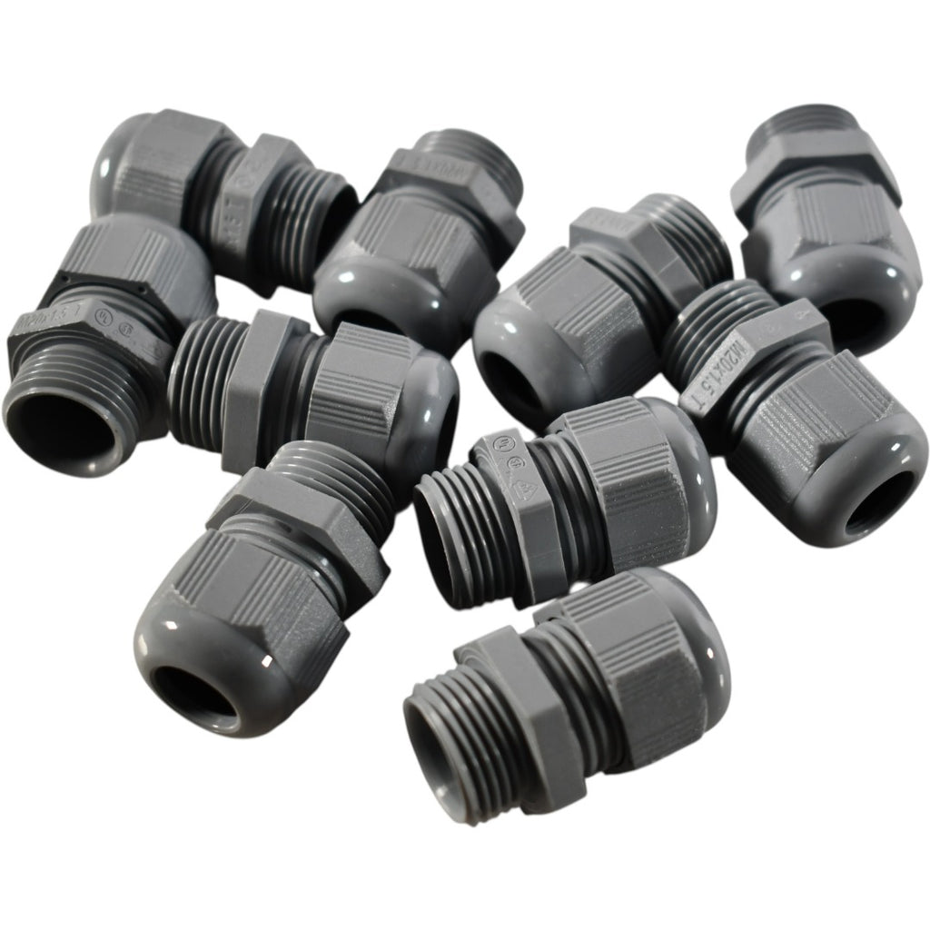 10pcs M20x1.5 Cable Gland 6mm-12mm Wire Hole Joint Locknut Washer Black 10pcs M20x1.5 Cable Gland 6mm-12mm Wire Hole Joint Locknut Washer Black