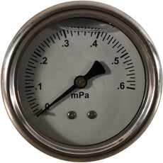 NEW 0-.6 MPa Pressure Gage 2-1/2'' 1/2'' NPT Back Mount
