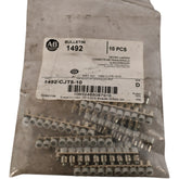 Pack of 10 NEW Allen Bradley 1492-CJT5-10 10-Pole Center Jumper 5mm Screw Type Gray