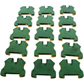 Lot of 15 Allen Bradley 1492-JG6 Grounding Terminal Blocks 10mm Green Yellow