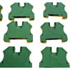 Lot of 15 Allen Bradley 1492-JG6 Grounding Terminal Blocks 10mm Green Yellow