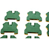 Lot of 14 Allen Bradley 1492-JG6 Grounding Terminal Blocks 10mm Green Yellow