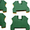 Lot of 14 Allen Bradley 1492-JG6 Grounding Terminal Blocks 10mm Green Yellow