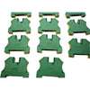 Lot of 14 Allen Bradley 1492-JG6 Grounding Terminal Blocks 10mm Green Yellow