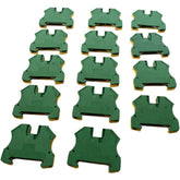 Lot of 14 Allen Bradley 1492-JG6 Grounding Terminal Blocks 10mm Green Yellow