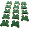 Lot of 14 Allen Bradley 1492-JG6 Grounding Terminal Blocks 10mm Green Yellow