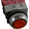Idec HW-G01 Contact Block with HW-G10 Red Pushbutton Switch 1NC 1NO