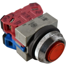 Idec HW-G01 Contact Block with HW-G10 Red Pushbutton Switch 1NC 1NO