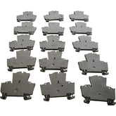 Lot of 15 Allen-Bradley 1492-JD3C 1492-JD3 Double Level Feed-Through Terminal Blocks