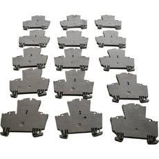 Lot of 15 Allen-Bradley 1492-JD3C 1492-JD3 Double Level Feed-Through Terminal Blocks