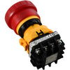 NEW IDEC XW1E-LV413Q4MR E-Stop Switch 22mm Red Pushlock 1NO 3NC 24V LED