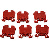 NEW Lot of 6 Allen-Bradley 1492-WM3-RE Mini Terminal Blocks Red 15A 300V