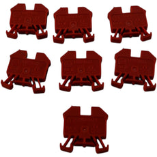 NEW Lot of 6 Allen-Bradley 1492-WM3-RE Mini Terminal Blocks Red 15A 300V