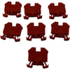 NEW Lot of 6 Allen-Bradley 1492-WM3-RE Mini Terminal Blocks Red 15A 300V