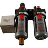 NEW Chelic BFR200 Filter Regulator + BL200 Lubricator + Gauge Air Prep 1/4'' Port