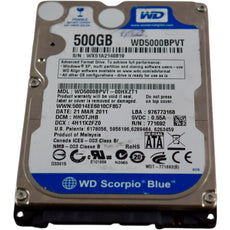 WD WD5000BPVT 500GB 5400RPM 2.5'' SATA II Laptop HDD