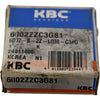 NEW KBC 6002ZZC3G81 Deep Groove Ball Bearing 15x32x9mm Double Shielded C3
