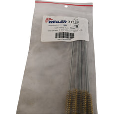 Pack of 10 NEW Weiler 21139 Brass Hand Tube Brushes 1/4'' Dia STS-1/4