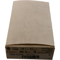 Pack of 50 NEW Allen-Bradley 1492-W4-RE Red DIN Rail Terminal Block 30A 600V